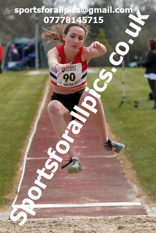 Long jump, 2021 NECAA Open Graded Meeting, Morpeth. Photo: David T. Hewitson/Sports for All Pics